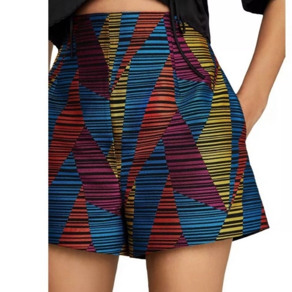 BCBG Colorful Geometric Mini Short size 6 Reg. $158.00 NWOT